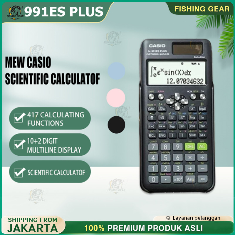 

Kalkulator Scientific Casio Ilmiah FX-991EX/991ES-Plus Calculator Scientific Casio Kalkulator Casio Scientific 417 Fungsi/Dua Sumber Tenaga Baterai Dan Tenaga Matahari/40 Konstanta Rumus