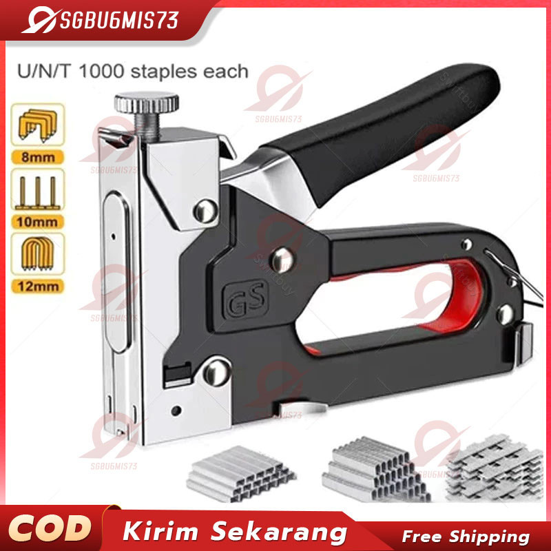 

Gratis 600 Paku / 3 In 1 Stapler Gun / 3 In 1 Pistol Kuku / Furnitur DIY Pelapis Pistol Stapler / Staples Tembak Gun Tacker / Dekorasi Rumah Alat Pertukangan / Powerfull Pistol Stapler / Multifungsi Pistol Stapler