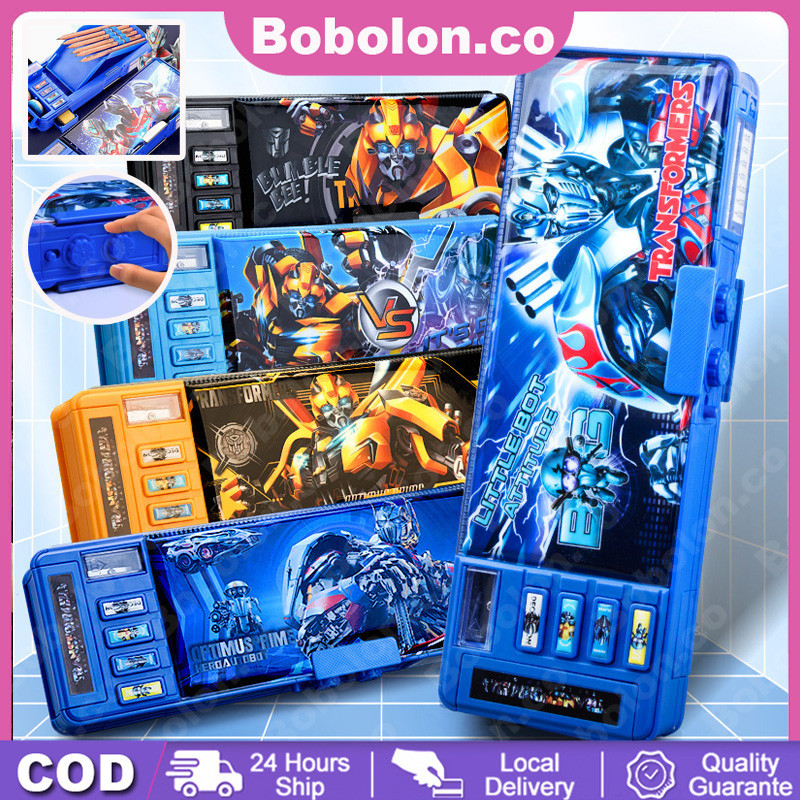 

Transformer Password Pencil Case Anak Kode Sandi Kunci Kombinasi Tombol Multifungsi Tempat Pensil Dua Sisi Tahan Air Dengan Rautan Pensil Tempat Pensil Berkapasitas Besar