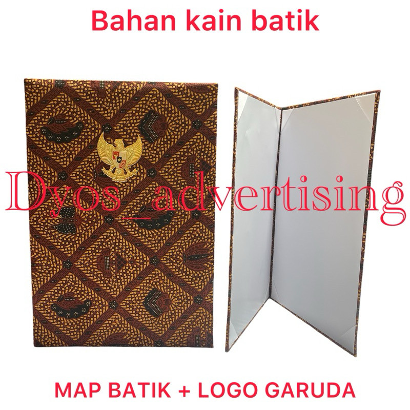 

Map batik map upacara map kantor pakai logo (coating garuda)