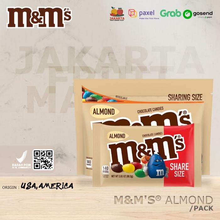 

M&M'S ALMOND chocolate candy mnm permen mms import usa Terlaris