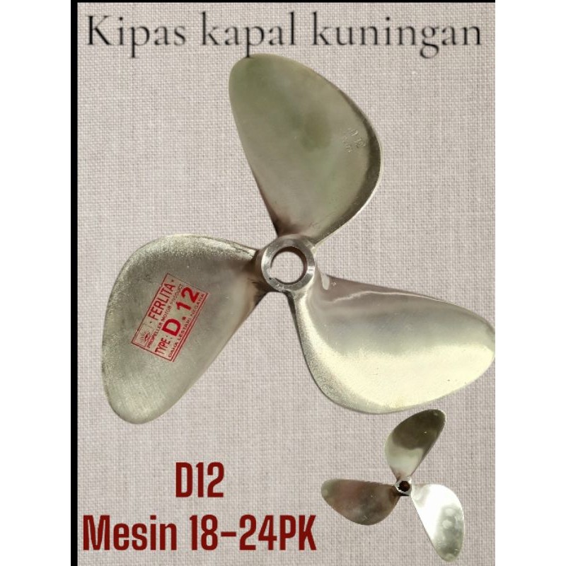 KIPAS KAPAL PERAHU KUNINGAN D12 MESIN DOMPENG