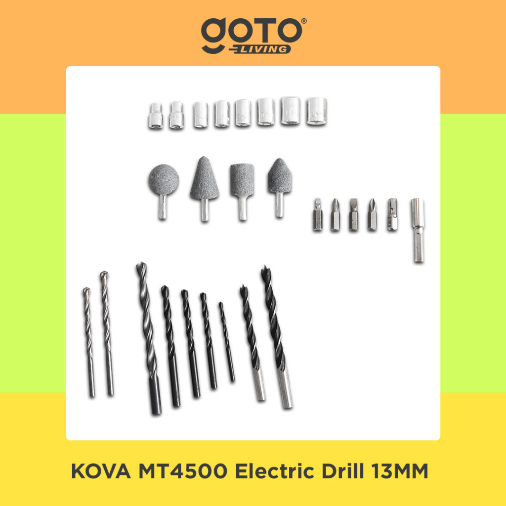 Kova MT4500 Electric Drill Set Reversible Mesin Bor Tangan Listrik 1m