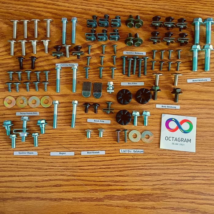 Fixpert- Gratis Ongkir Baut motor supra fit new/ Baut Body Motor Supra Fit New