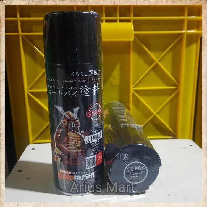 Tuklex- Pilok/Pilox Samurai Cat Semprot Samurai 109A Flat Black Hitam Doff