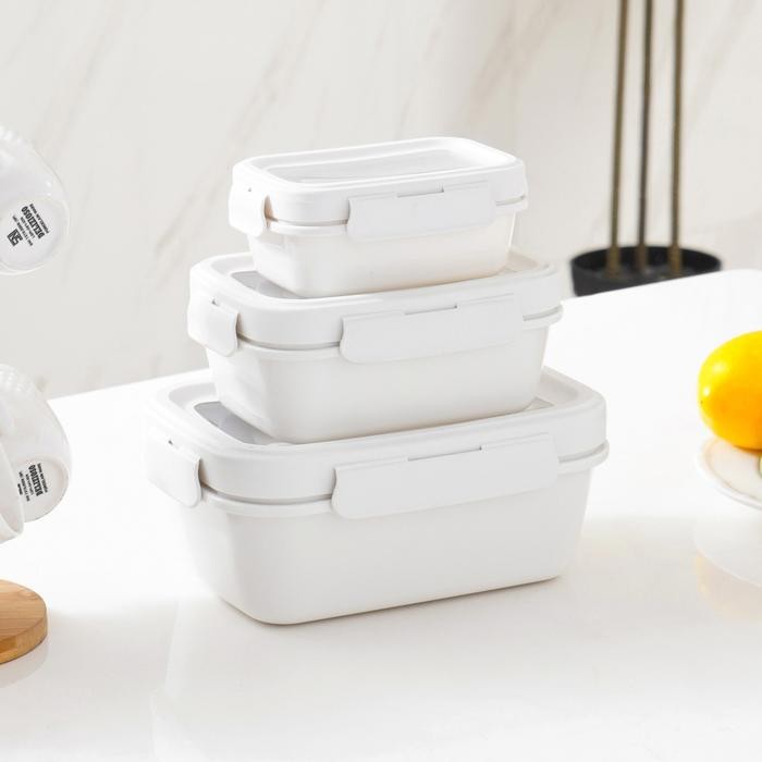 Terlaris Informa Appetite Set 3 Pcs Aria Wadah Makanan Rectangle Food Container Kotak Makan Food