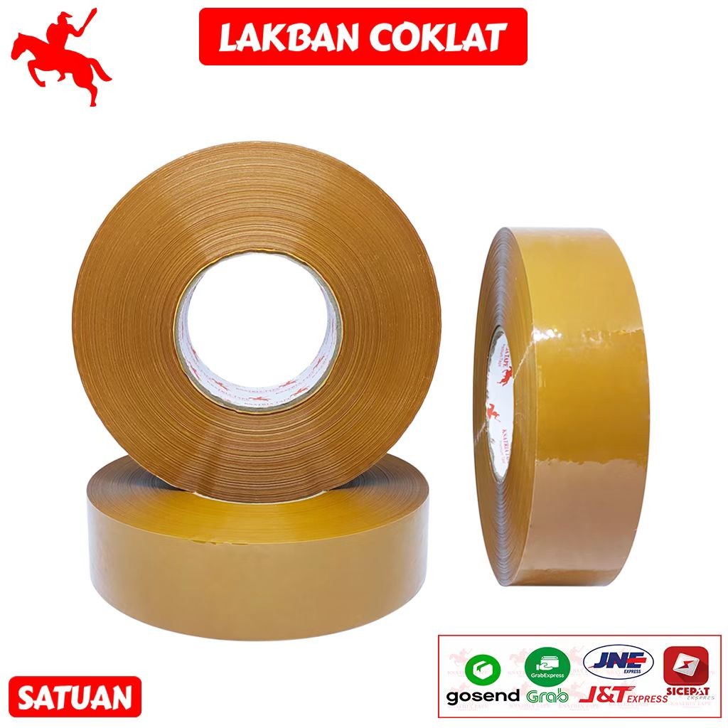

JH8 Lakban OPP Tape / Lakban Coklat KSATRIA Tape 500 Yard -Pcs