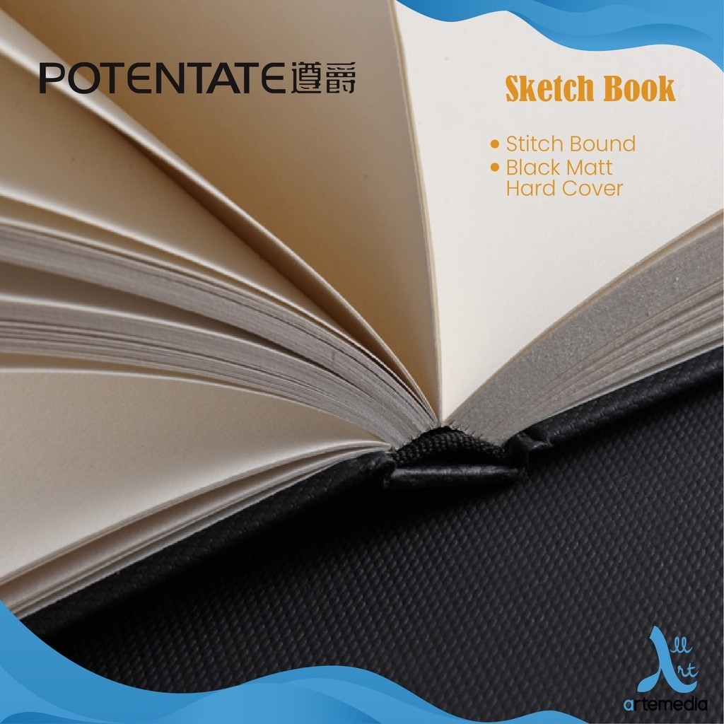 

[READY] Sketchbook Potentate Hard Cover A6 Stitch Bound Buku Sketsa / Potentate Sketchbook A6 100