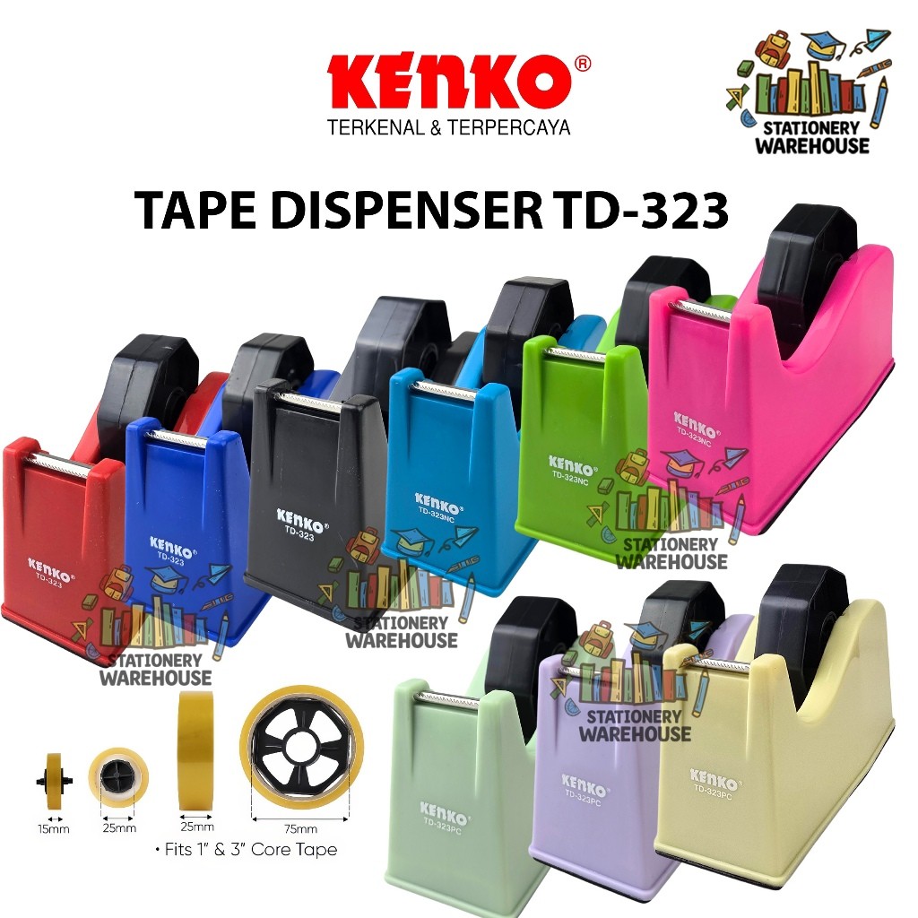 

JH8 Tape Dispenser Kenko TD-323 TD-323NC TD-323PC / Tape Cutter / Alat Pemotong Lakban