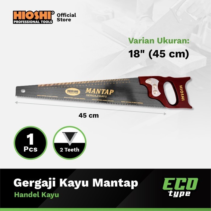 Rakitan- Gergaji Kayu Tangan Manual Handsaw Handel Kayu (MANTAP) - HIOSHI ECO