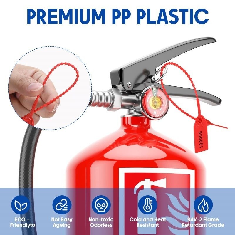 

JH8 100pcs Security Seal Segel Plastik Sekuriti Dengan Nomor Segel Koper Panel Container Tag