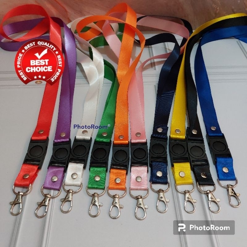 

JH8 Tali Lanyard 2cm (10pc) Id Card Lanyard 2 cm Stoper Gantungan Tali Id Card 2cm