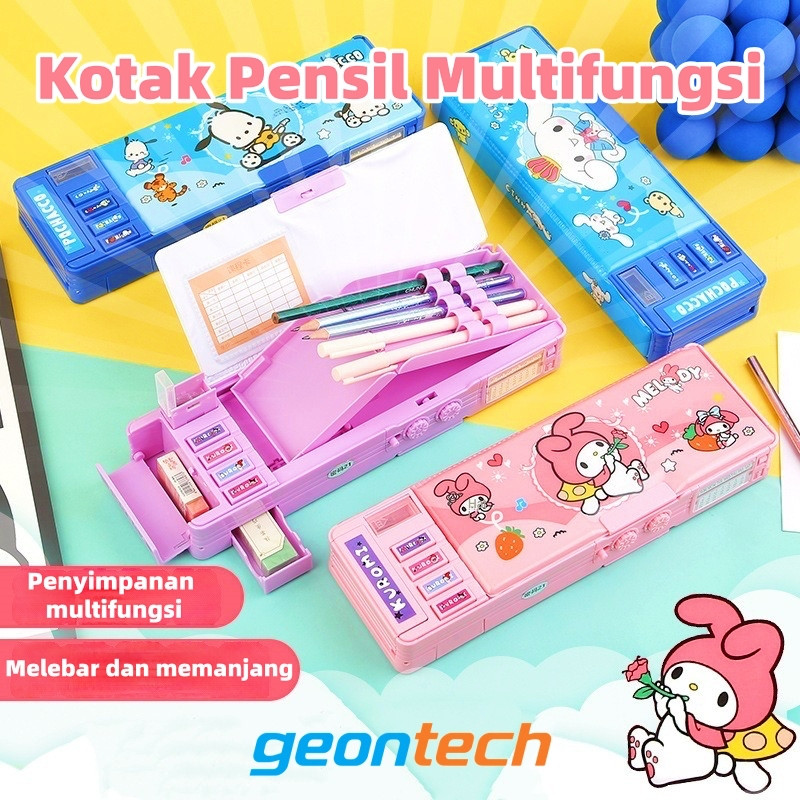 

JH8 KOTAK PENSIL/Bahan Tahan Air Kuromi Tempat Pensil Password /Multifungsi Lapis Ganda Berkapasitas
