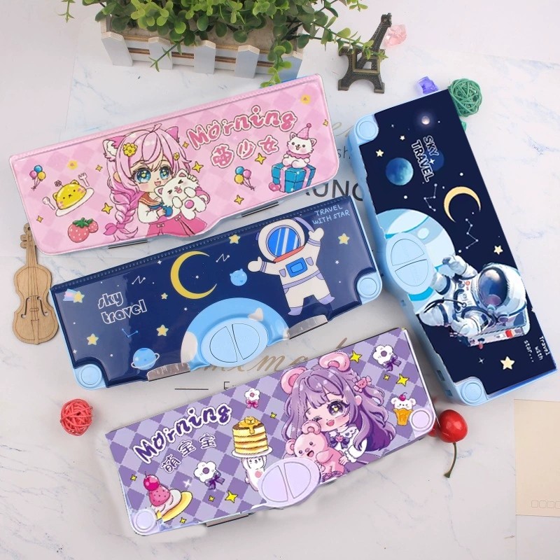 

JH8 Tempat pensil alat tulis anak / Perempuan / dinosaurus / Astronot tempat pensil Karakter