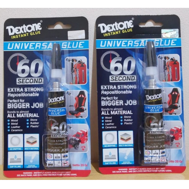 

JH8 Dextone Instant Glue Super Strong Universal Glue Gel Lebih Kental Aman 60 SECONDS 20GR