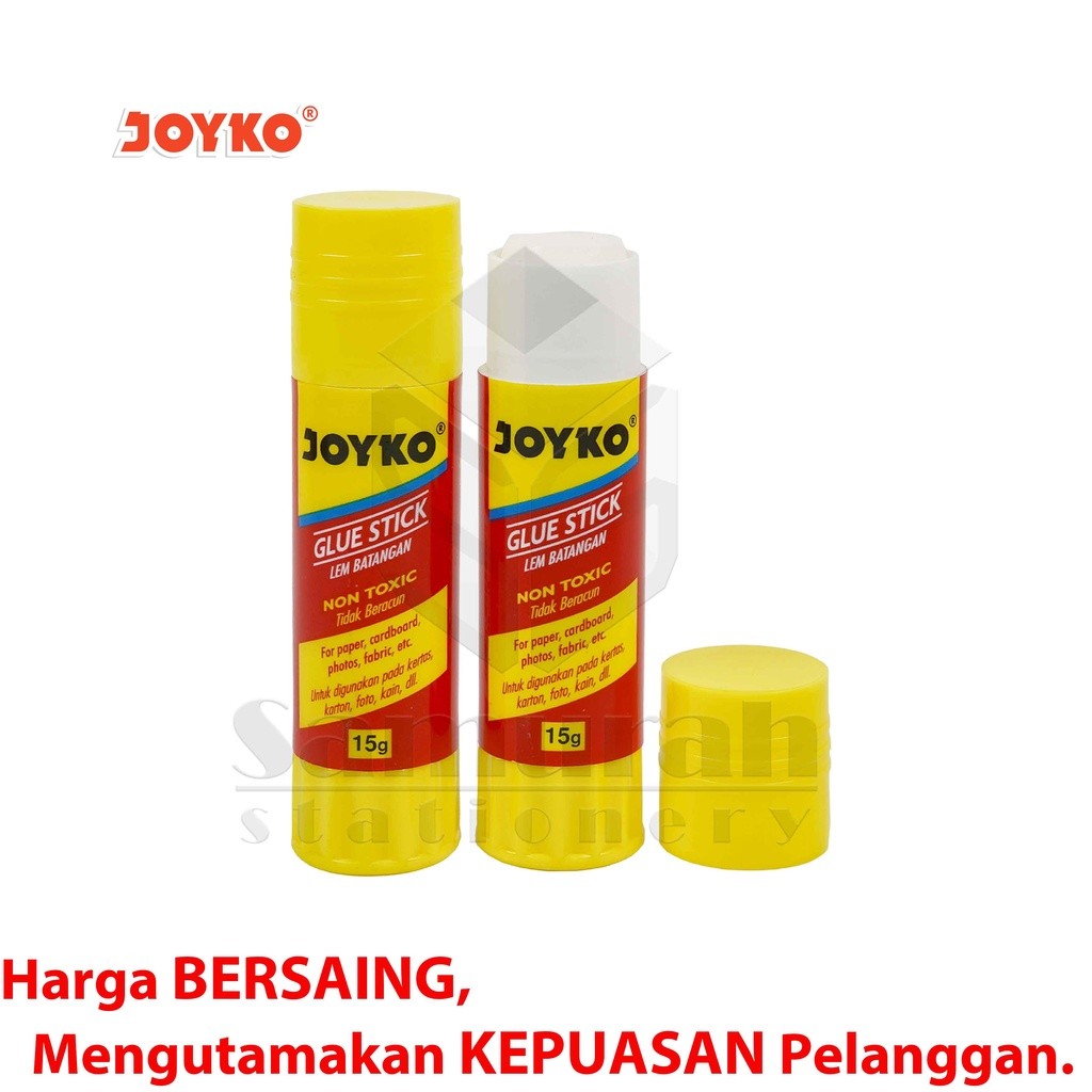 

JH8 Glue Stick GS-15 Joyko Pendek 1 box isi 12 pcs / Lem Kertas Putar GS 15 Gram / Lem Stik Batang