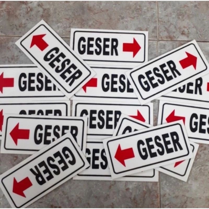 

JH8 Akrilik sign board tulisan GESER kiri&kanan (harga sepasang)