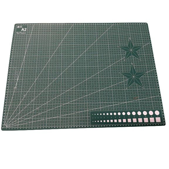 

JH8 Cutting Mat Ukuran A2 PVC - Double Sided Self Healing Cutting Mat A2 - Hijau