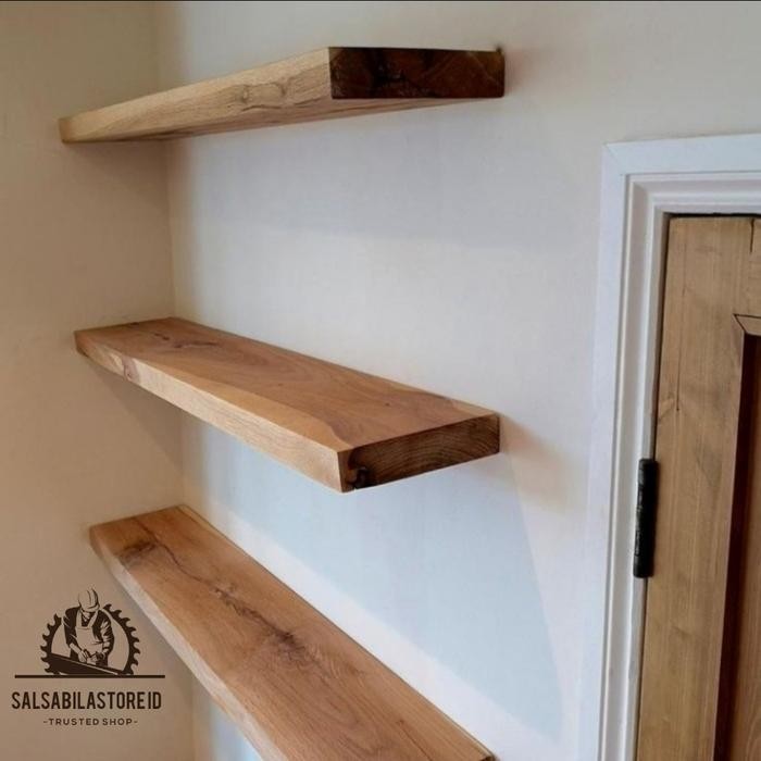 Rak Dinding kayu jati/rak ambalan kayu solid