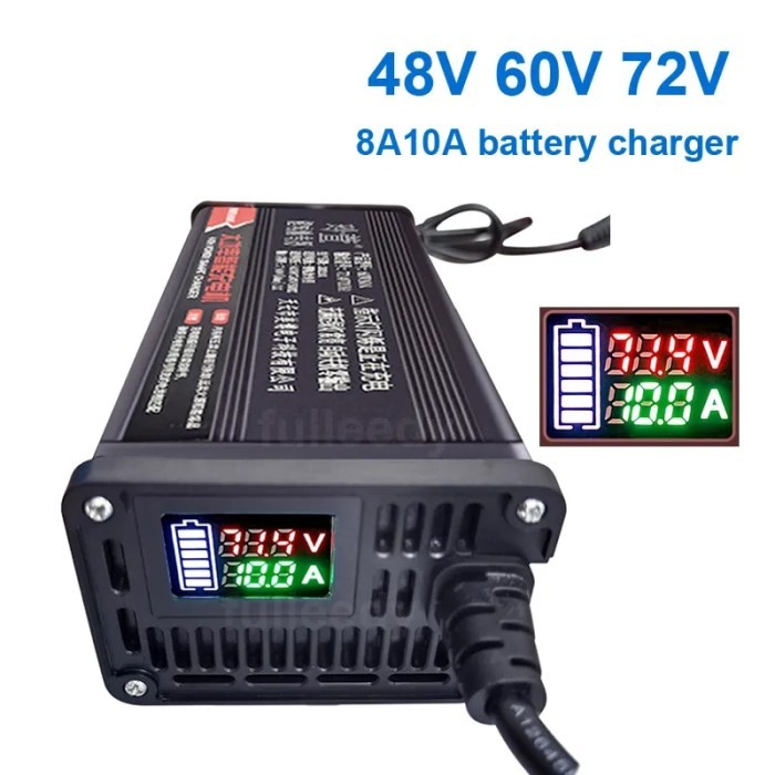 48V 60V 8A 72V 10A charger LCD display 54.6V 58.V 84V67.2V 87.6V