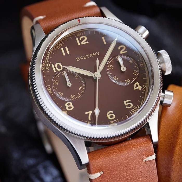 Baltany Chronograph Miyota 6S21 Movement Watch Rotating Bezel Quick