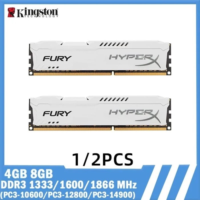 HyperX Fury Memoria DDR3 RAM 8GB 2x4GB 16GB 2x8GB Kit 1866MHz 1333
