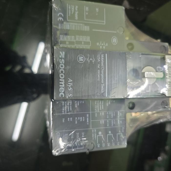 SOCOMEC MOTORISED CHANGEOVER SWITCH 125A 4P ATYS S COS SOCOMEK 125A MOTORES
