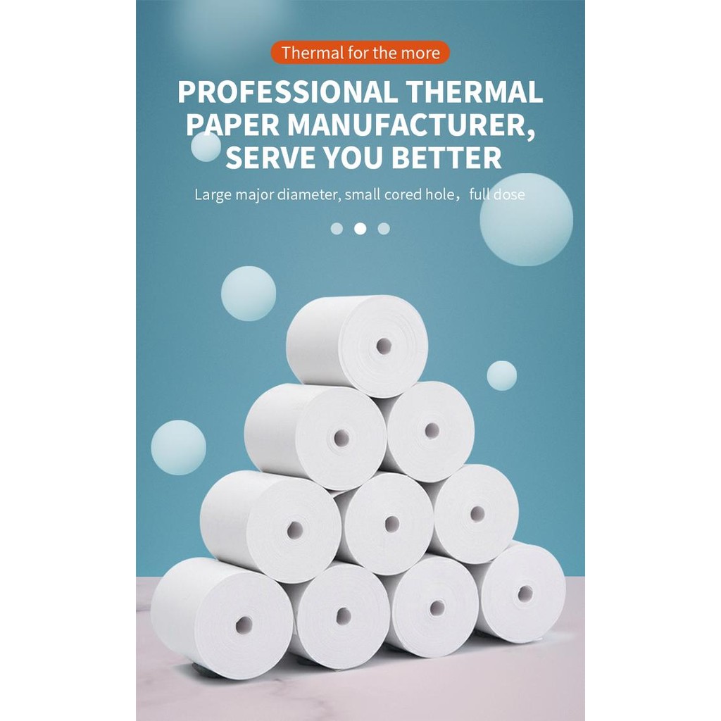 

Gilang_Store kertas Kasir Thermal Paper Roll 58 x 40 / 58x40 coreless isi 100 roll