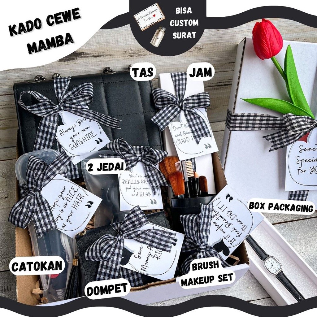 [ HITAM ] KADO ULANG TAHUN CEWEK WISUDA ANNIVERSARY HAMPERS GIFT BOX SAHABAT CEWEK KADO HAPPY