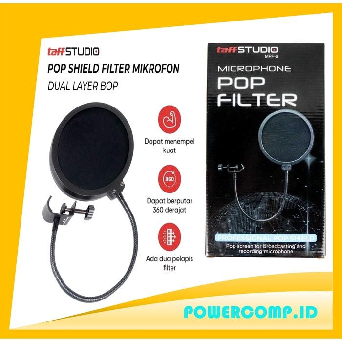 TaffSTUDIO Alat filter? Alat Penyaring Suara Pop Shield Filter MiC