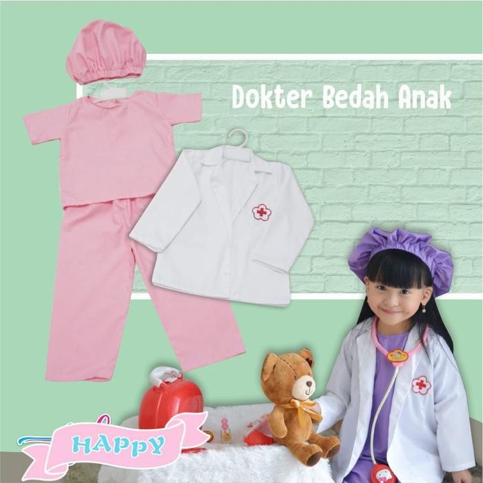 Baju Dokter Bedah Anak Perempuan Kostum Dokter Anak Baju Profesi