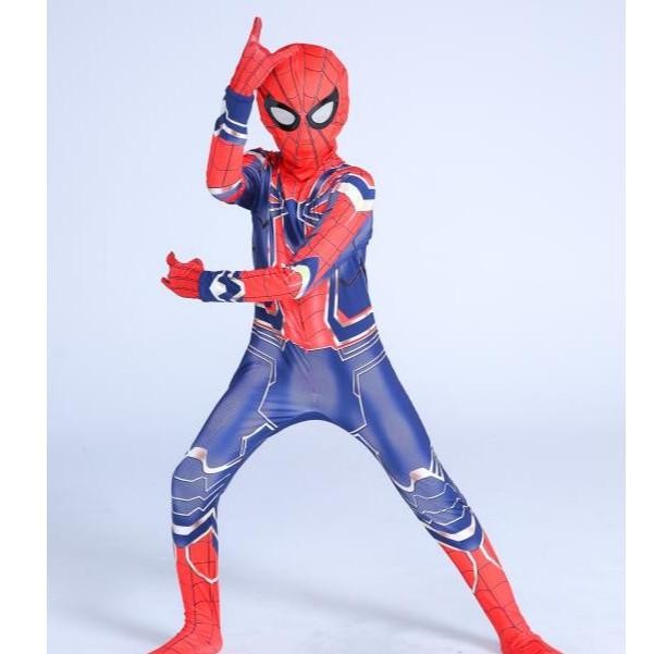 2024 Kostum Cosplay Iron Spiderman Untuk Kostum Anak Kostum Spiderman Morales Anak Laki-Laki
