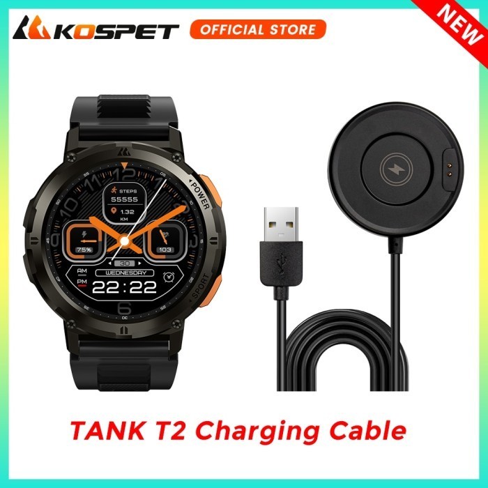 Original Magnetic Charging Cable for KOSPET TANK T2 Smartwatch