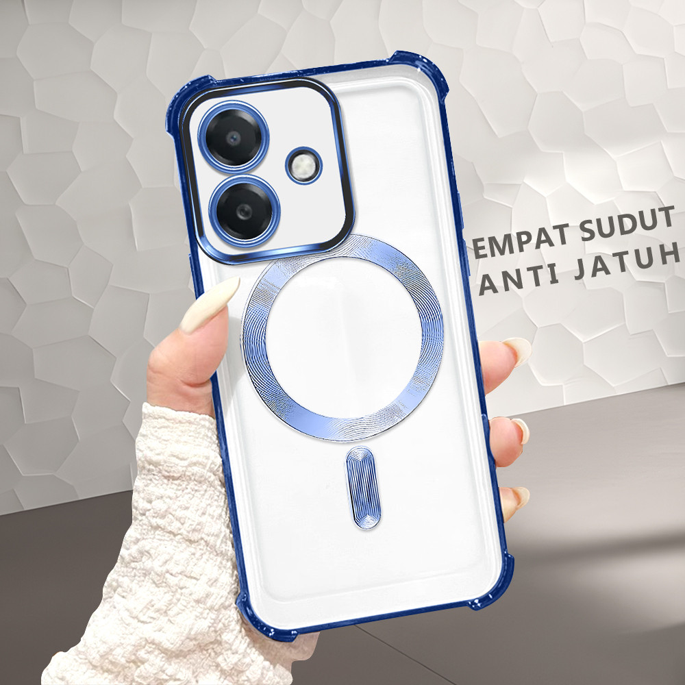 Casing Hp Untuk OPPO A3X A3 4G 5G Kantung Udara Fashion Phone Case Anti Jatuh Cassing Ponsel Mewah D