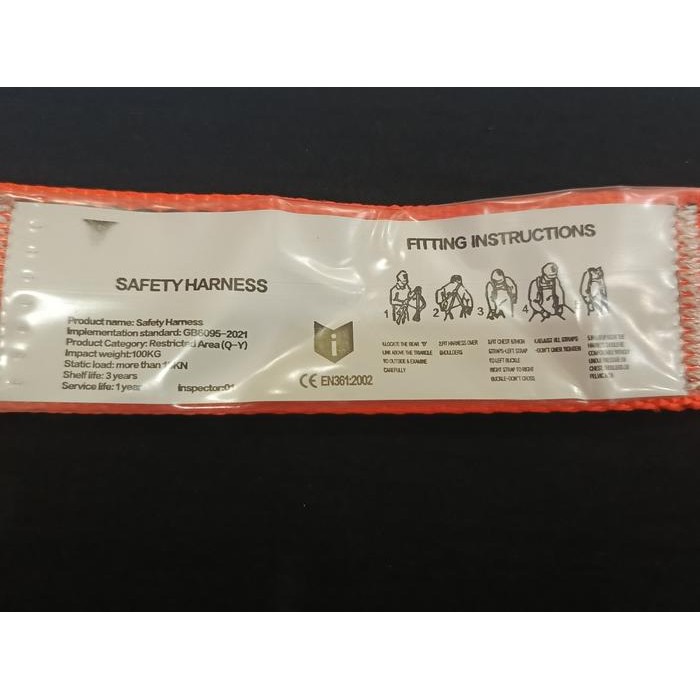 New Body Harness Single Hook Safety Body Harness - Asli
