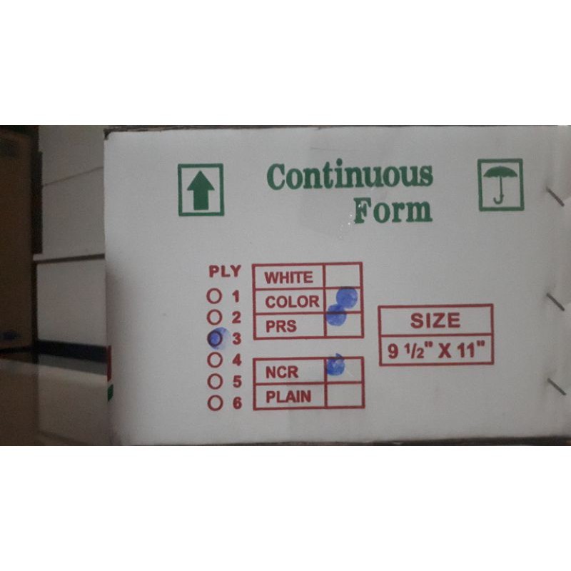 

CONTINOUS FORM 9.5 x 11/2 3 PLY PRS (BAGI 2)