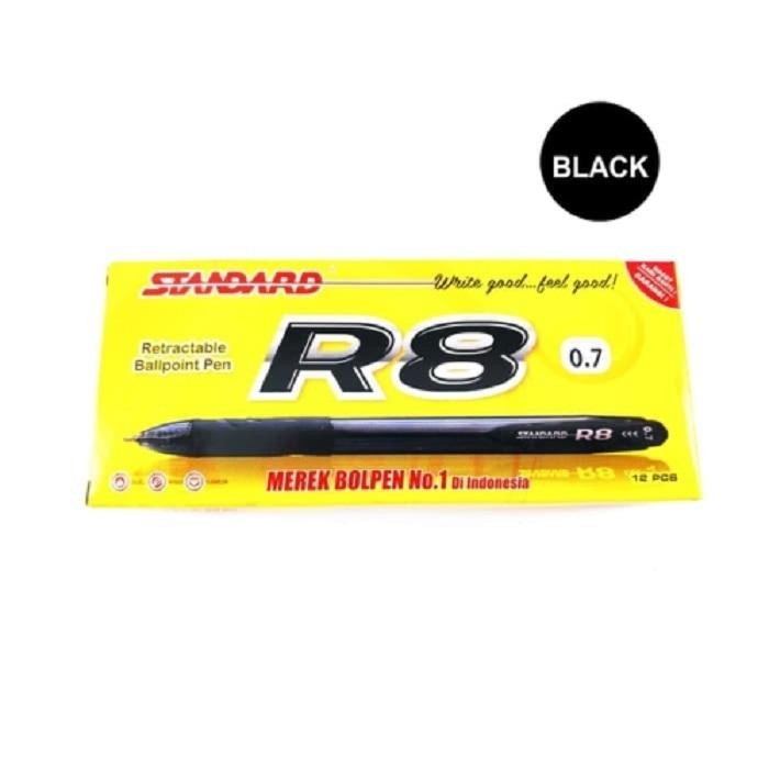 

Ready JT Standard Pen - R8 0.7 Isi 12 pcs ( Pulpen, Pena, Ballpoint ) Hitam Pulpen