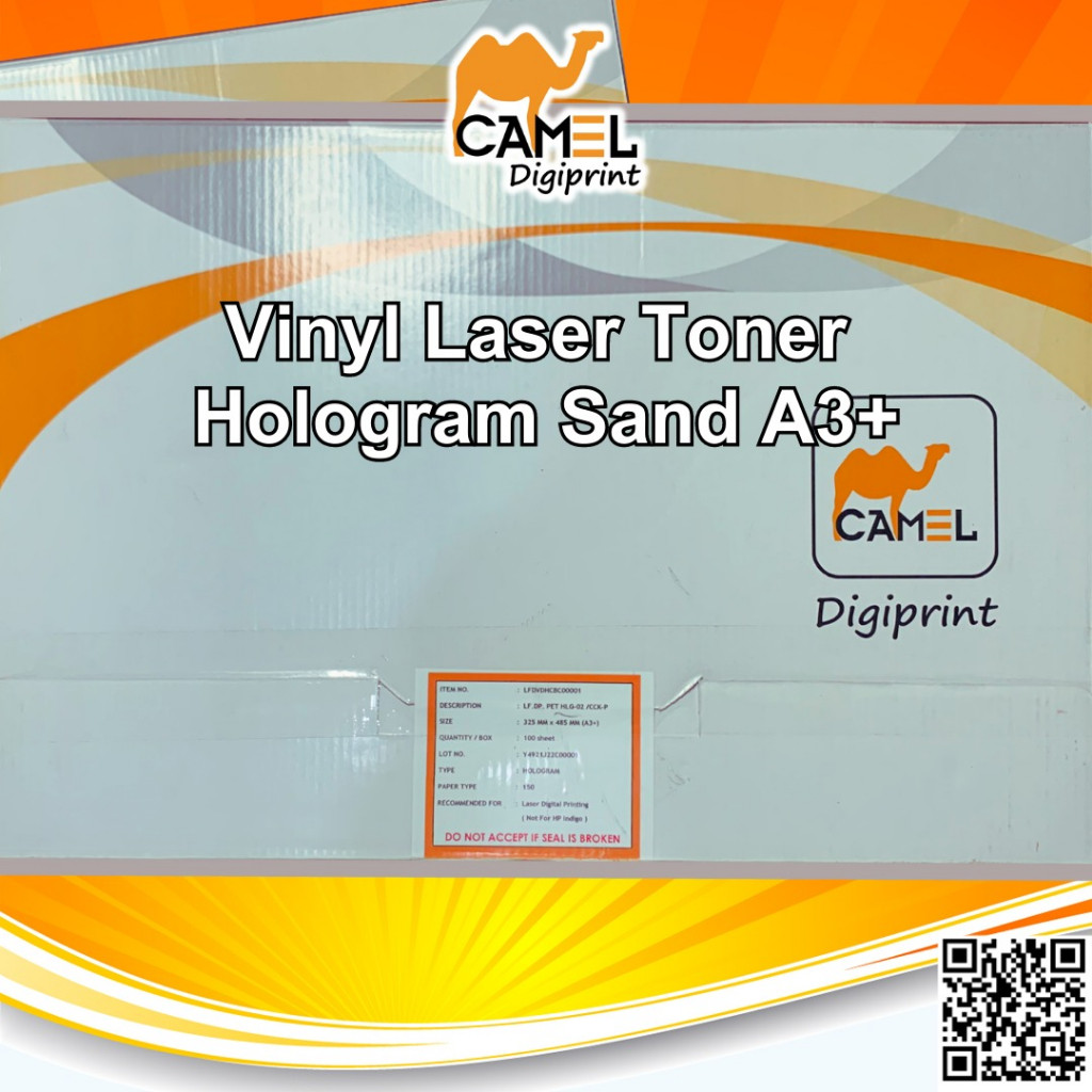 

CAMEL DIPRINT Sticker Vinyl Hologram Rainbow A3+ Stiker Laser Toner Anti Air INSTANT/