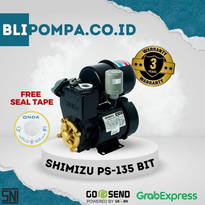 Pompa Air Otomatis Shimizu Ps 135 E / Pompa Air Pendorong 125 Watt