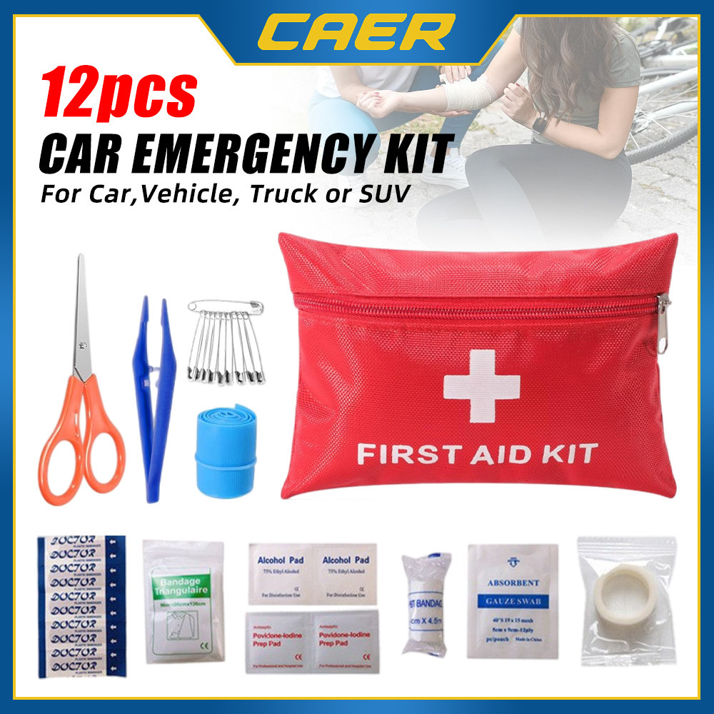 Portable Emergency Medical First Aid Bag Kit for family, car, camping and hiking Comprehensive first