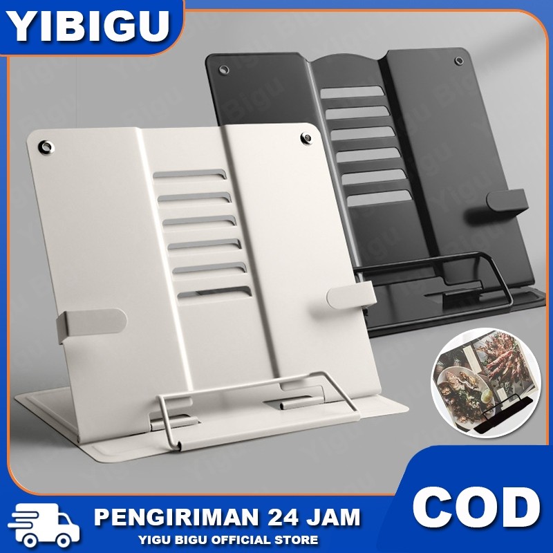 

COD Triple W Penyangga Buku Berdiri Bracket Book Stand Teks Reading Holder Metal Adjustable