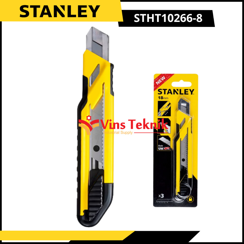 

Cutter Cuter 18mm ABS Lock Snap Off Knife STANLEY STHT10266-8