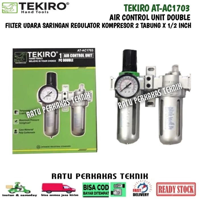PREMIUM TEKIRO DOUBLE AIR FILTER REGULATOR - FILTER SARINGAN UDARA KOMPRESOR