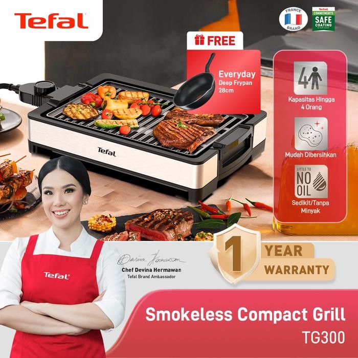 PREMIUM Tefal Smokeless Grill / Griller / Panggangan / Alat BBQ Tanpa Asap