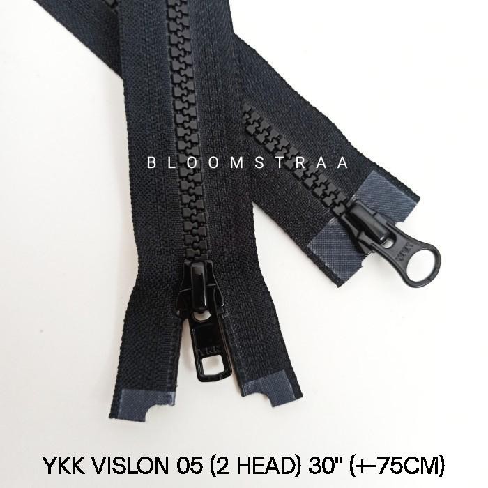PREMIUM Resleting Jaket YKK 2 Kepala 75cm Sleting 30 Zipper Vislon Double Head 5VS 75 cm 30inch