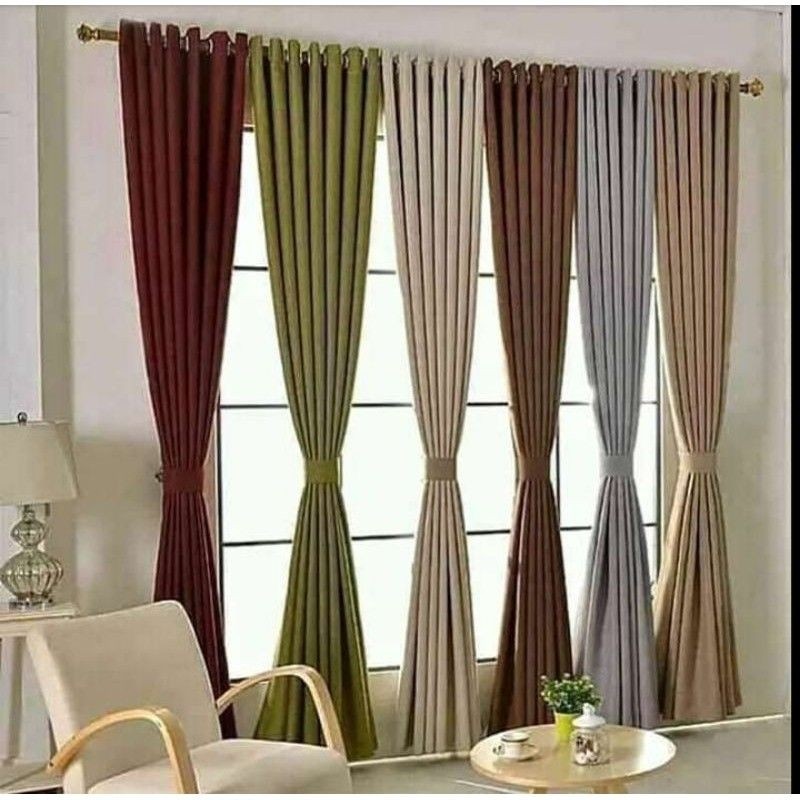 KirimLgSg-Gorden jendela panjang 3 meter gorden tinggi 4 meter Tirai jendela minimalis hordeng ruwan