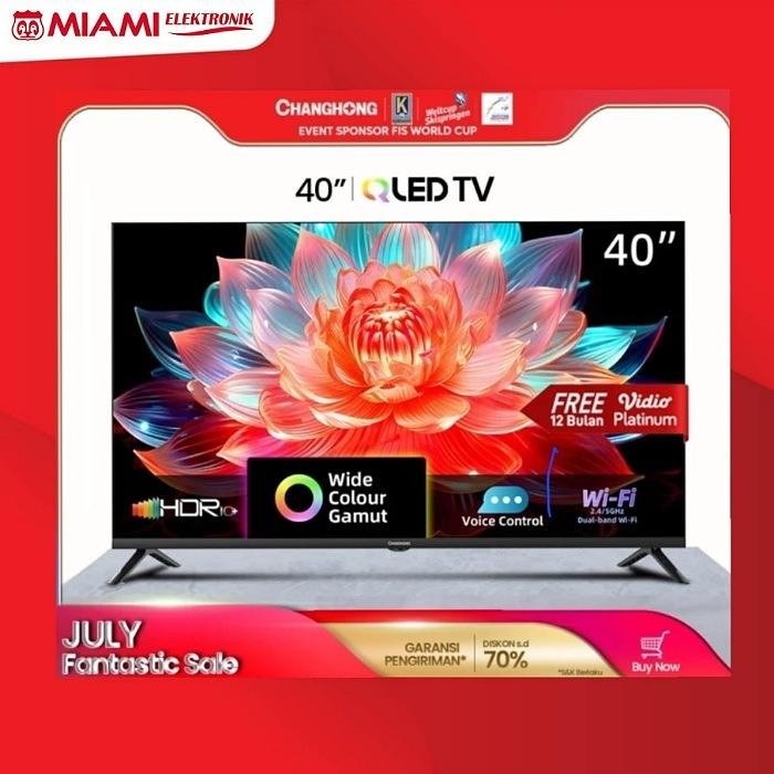 Changhong QLED TV 40inch Google Smart TV Digital TV L40QCN1 / QLED CHANGHONG L40QCN1 / TV Changhong