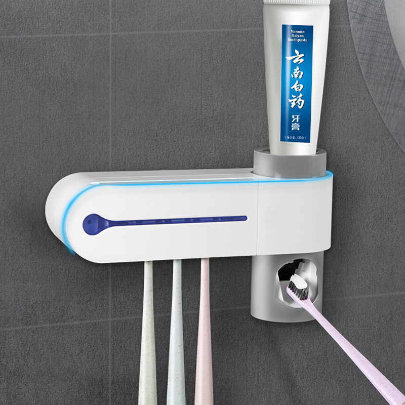 Intelligent Toothbrush Holder Uv Toothbrush Toothpaste Holder Sterilization Automatic Toothpaste