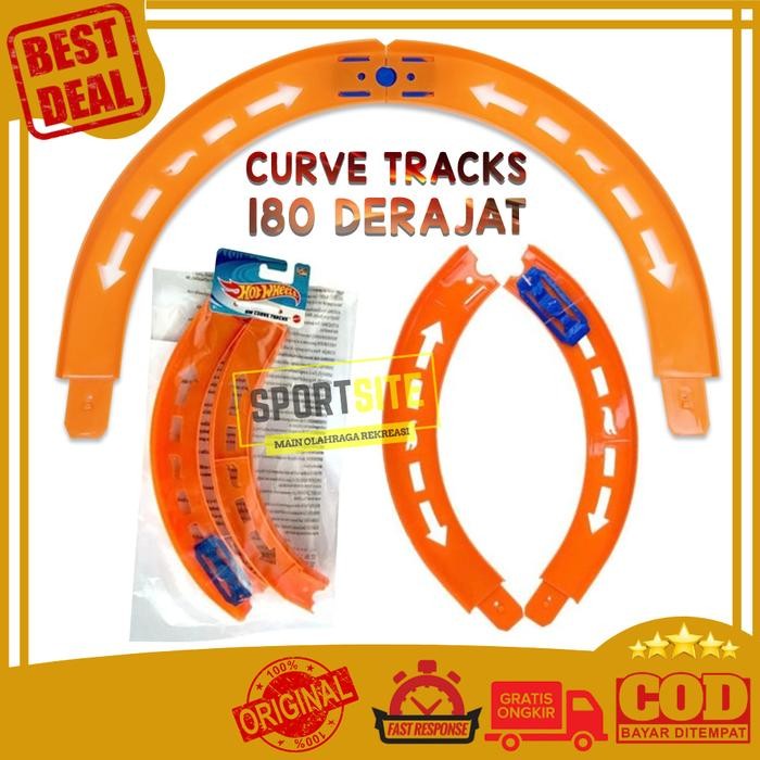 BerkahToys-- Hot Wheels Tracks Curve Set Belokan Lengkung U-turn Original Mattel