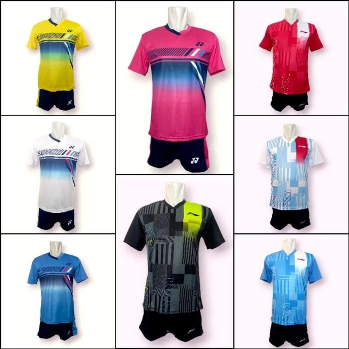 ORIGINAL Jersey SETELAN Kaos OlahBadminton / Baju Bulutangkis READY STOCK